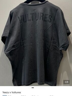 Yeezy Black 'VULTURES' Short-Sleeve Logo Tee
